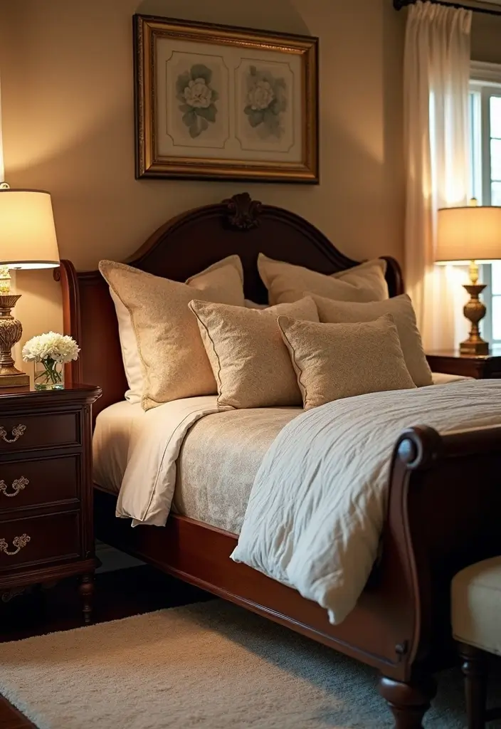 27 Dark Wood and White Decor Ideas for Bright Balanced Interiors - 19. Add a Touch of Glamour