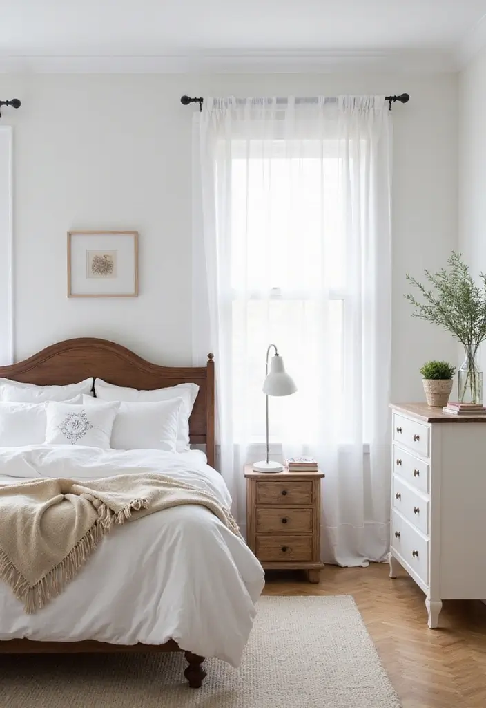 27 Dark Wood and White Decor Ideas for Bright Balanced Interiors - 2. Accent with White Furniture