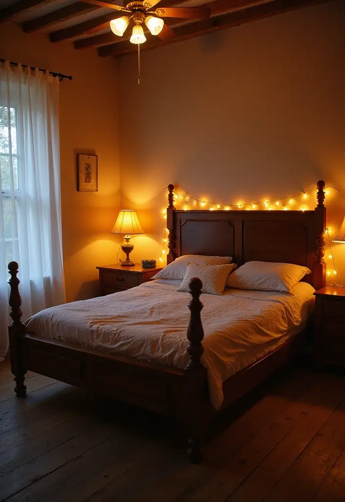 27 Dark Wood and White Decor Ideas for Bright Balanced Interiors - 22. Use Warm Lighting