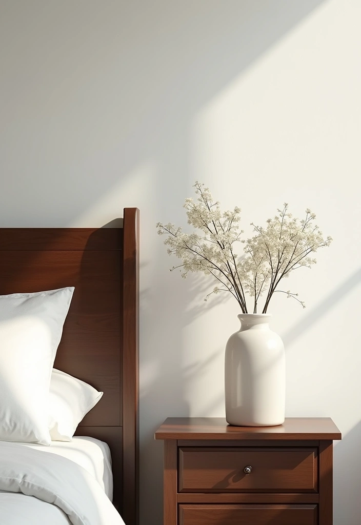 27 Dark Wood and White Decor Ideas for Bright Balanced Interiors - 24. Opt for Minimalist Accessory