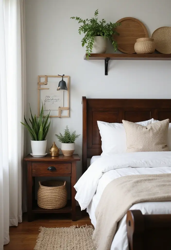 27 Dark Wood and White Decor Ideas for Bright Balanced Interiors - 4. Use Natural Elements