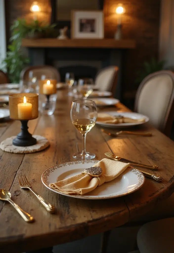 28 Gold and Wood Living Room Decor Ideas That Feel Luxurious 71 28 Gold and Wood Living Room Decor Ideas That Feel Luxurious - 25. Gold Napkin Holders