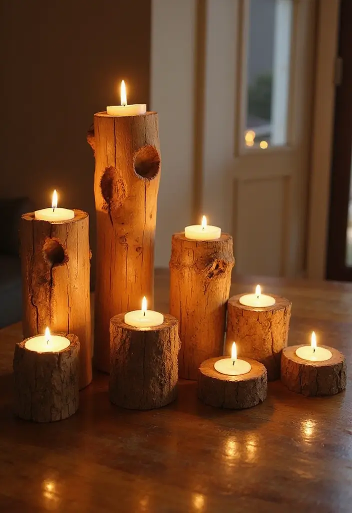 28 Scrap Wood Art Projects for DIY Rustic Wall Decor 43 28 Scrap Wood Art Projects for DIY Rustic Wall Decor - 15. Scrap Wood Candle Holders