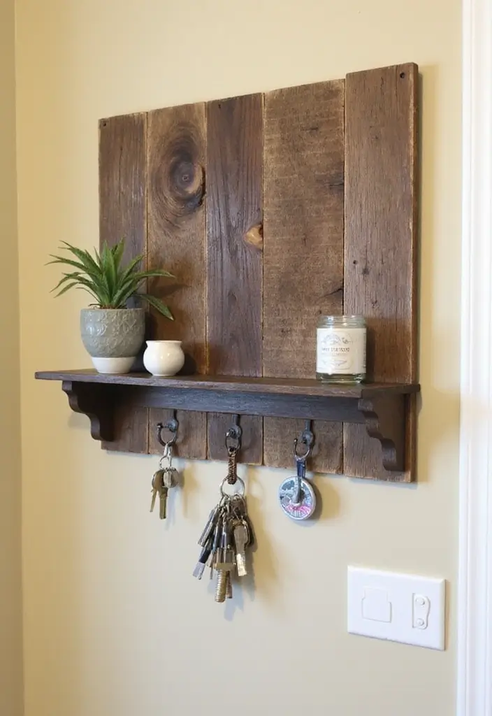 28 Scrap Wood Art Projects for DIY Rustic Wall Decor 54 28 Scrap Wood Art Projects for DIY Rustic Wall Decor - 20. Scrap Wood Key Holder