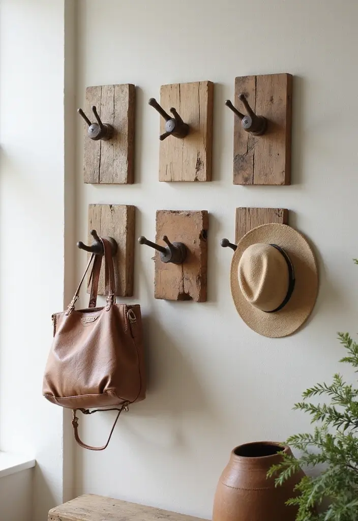 28 Scrap Wood Art Projects for DIY Rustic Wall Decor 58 28 Scrap Wood Art Projects for DIY Rustic Wall Decor - 22. Scrap Wood Wall Hooks
