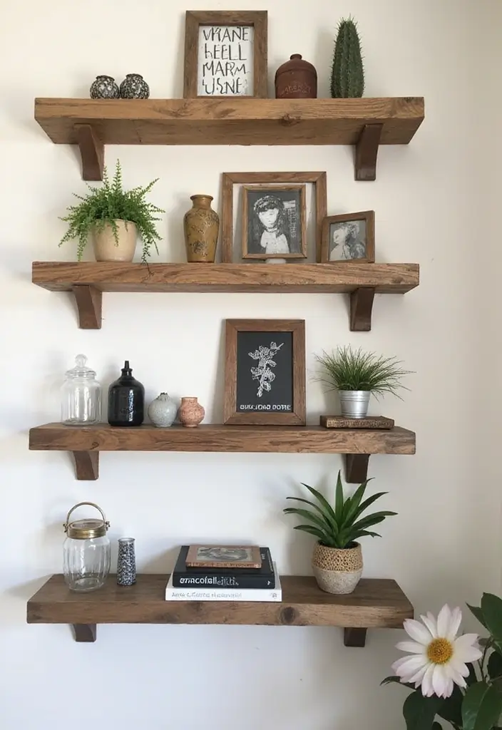 28 Scrap Wood Art Projects for DIY Rustic Wall Decor 23 28 Scrap Wood Art Projects for DIY Rustic Wall Decor - 5. Scrap Wood Shelves