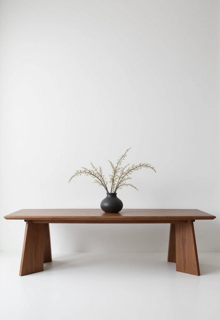28 Wood Dining Room Table Decor Ideas for Every Season - 13. Modern Minimalism