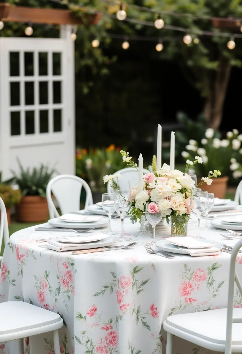28 Wood Dining Room Table Decor Ideas for Every Season - 20. Elegant Garden Party