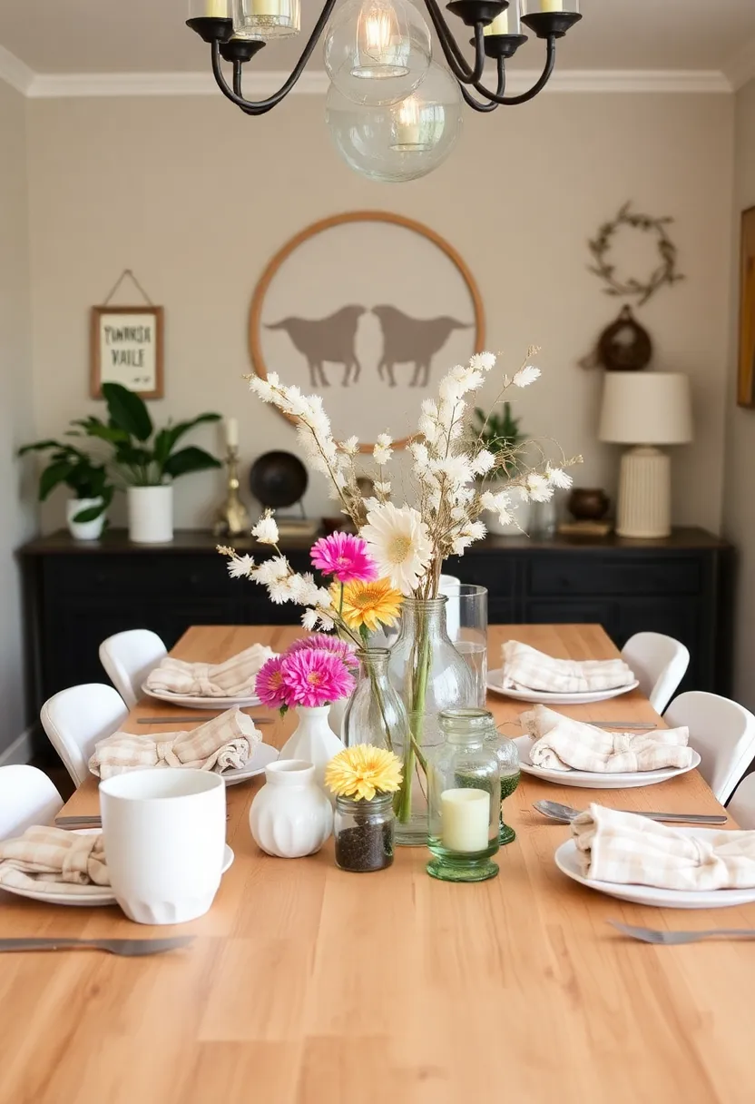 28 Wood Dining Room Table Decor Ideas for Every Season - 28. DIY Crafts and Decor