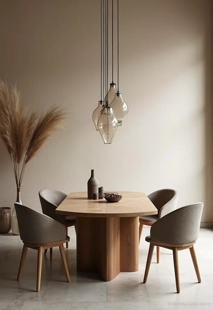 28 Wood Dining Room Table Decor Ideas for Every Season - 8. Earthy Neutral Tones
