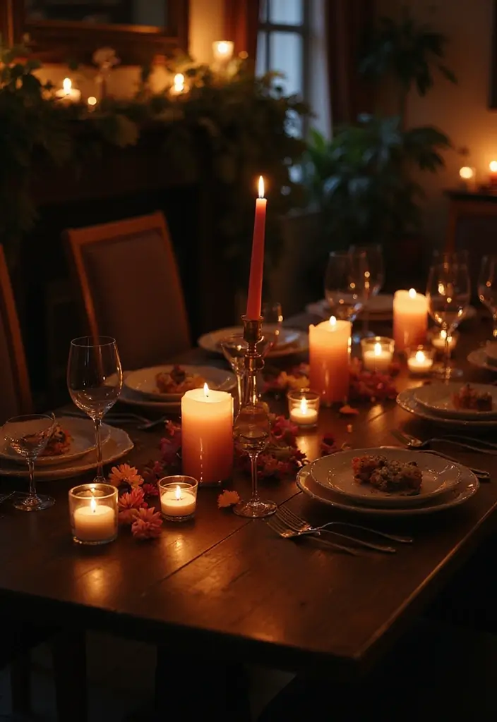 30 Black Wood Dining Table Decor Ideas for Elegant Dining Rooms 39 30 Black Wood Dining Table Decor Ideas for Elegant Dining Rooms - 11. Romantic Candlelit Dinners