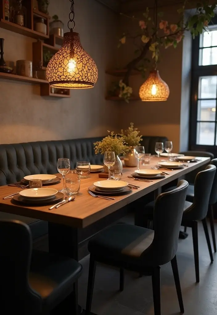 30 Black Wood Dining Table Decor Ideas for Elegant Dining Rooms 8 30 Black Wood Dining Table Decor Ideas for Elegant Dining Rooms - 2. Rustic Charm with Wooden Accents