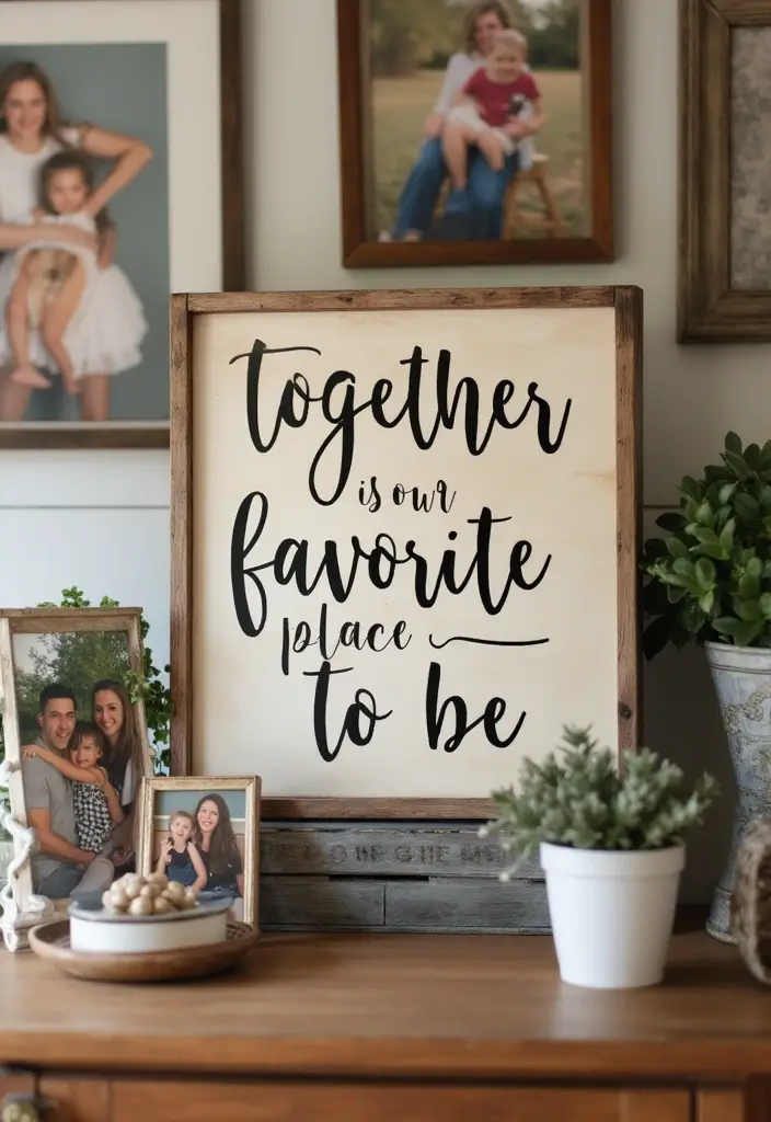 30 DIY Family Wood Sign Ideas for Personalized Wall Decor - 14. Together is Our Favorite Place to Be Sign