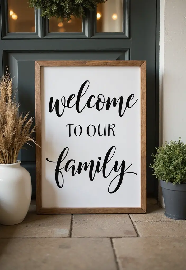 30 DIY Family Wood Sign Ideas for Personalized Wall Decor - 29. Welcome to Our Family Sign