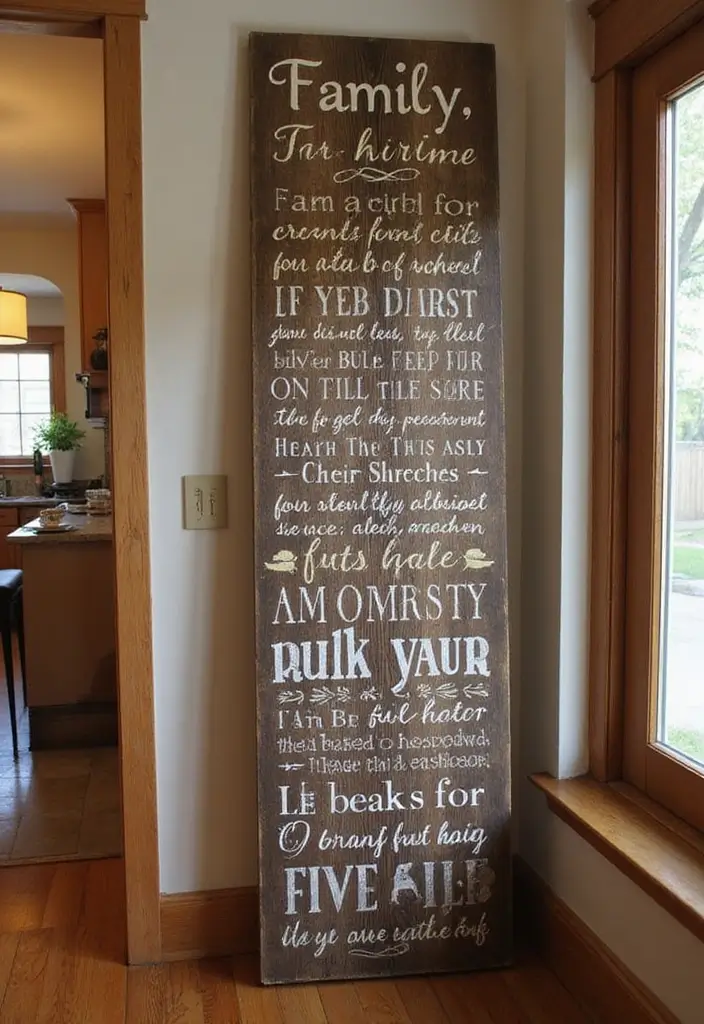 30 DIY Family Wood Sign Ideas for Personalized Wall Decor - 3. Family Rules Sign