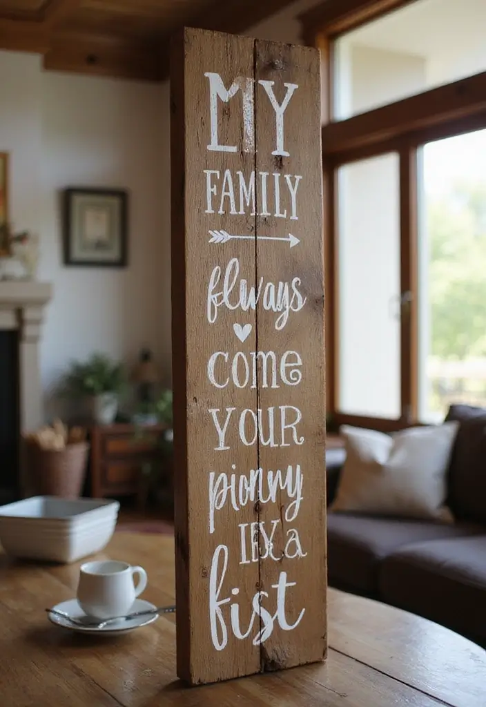 30 DIY Family Wood Sign Ideas for Personalized Wall Decor - 30. Family Always Comes First Sign