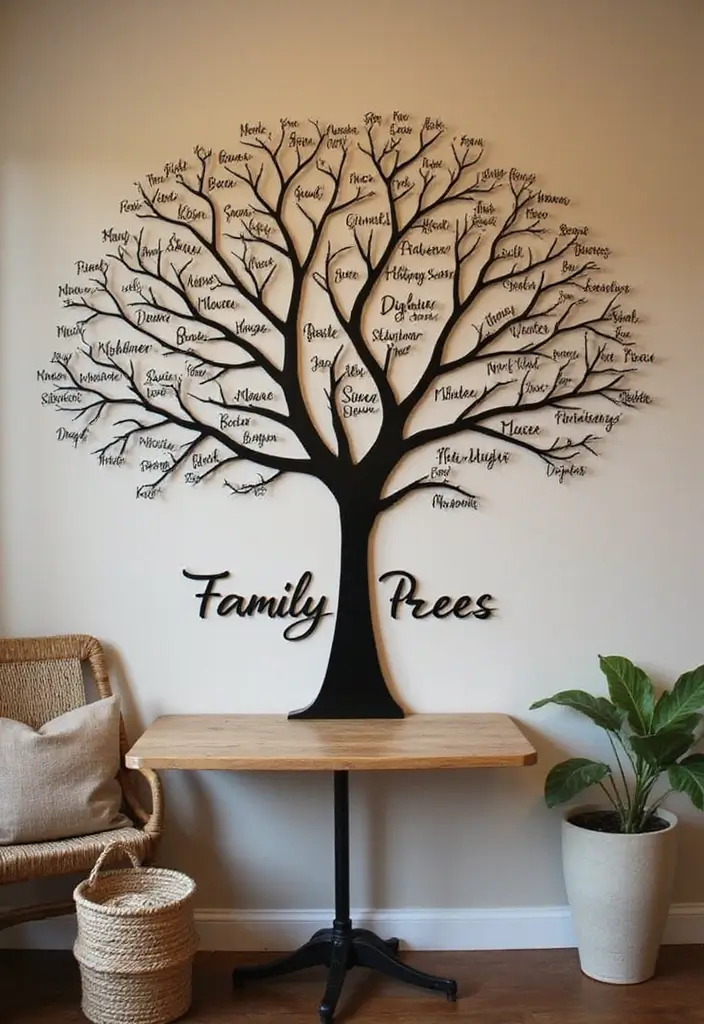 30 DIY Family Wood Sign Ideas for Personalized Wall Decor - 5. Family Tree Sign