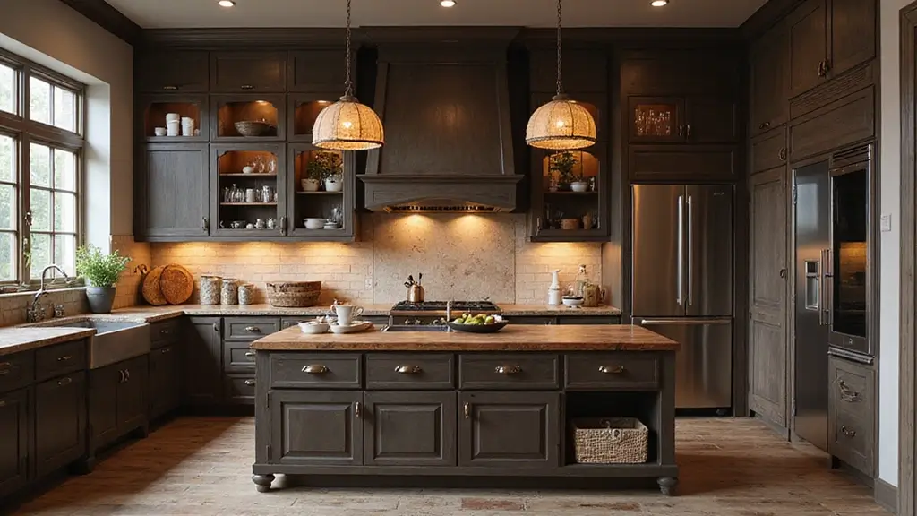 30 Dark Wood Kitchen Cabinet Decor Ideas for a Sophisticated Home