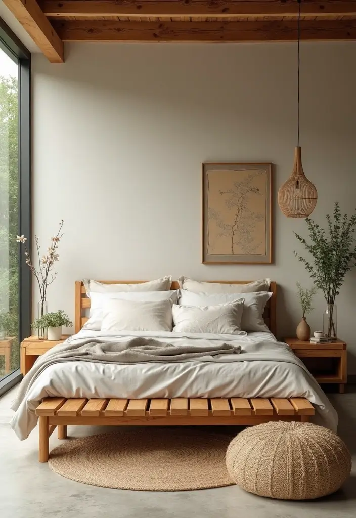 30 Master Bedroom Ideas Featuring Wood Beds for a Natural Feel 41 30 Master Bedroom Ideas Featuring Wood Beds for a Natural Feel - 15. Eco-Friendly Bamboo Bed