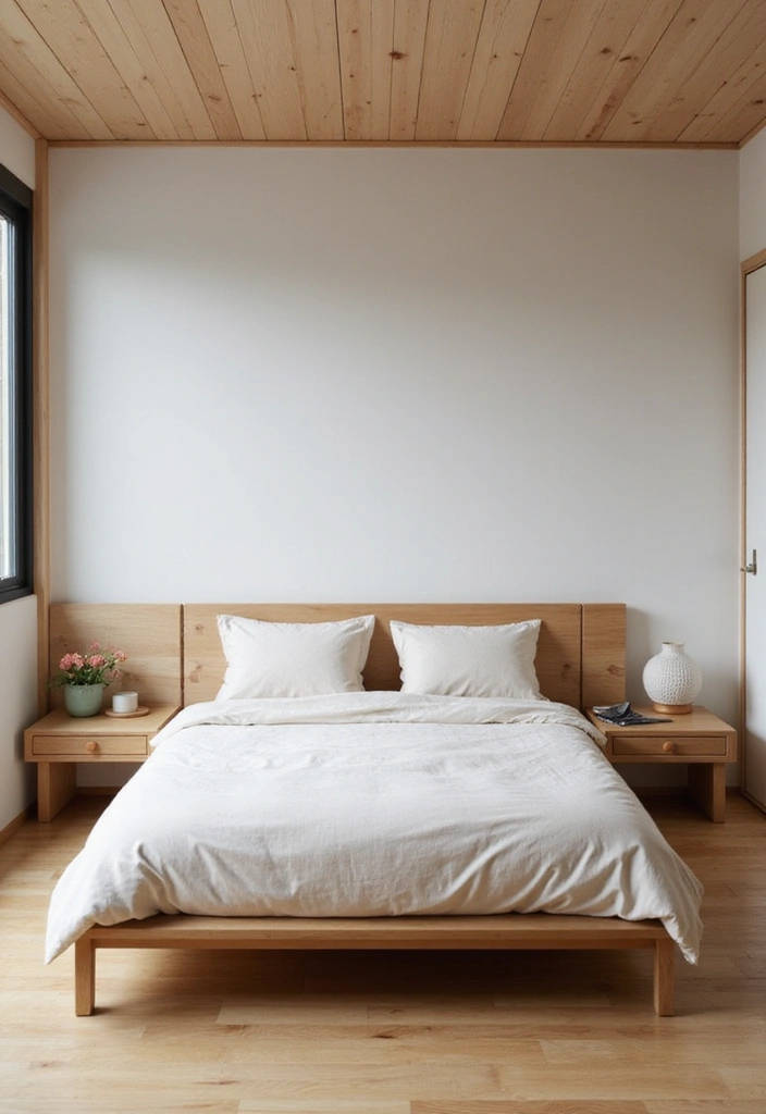 30 Master Bedroom Ideas Featuring Wood Beds for a Natural Feel 59 30 Master Bedroom Ideas Featuring Wood Beds for a Natural Feel - 19. Japanese-Inspired Wooden Bed