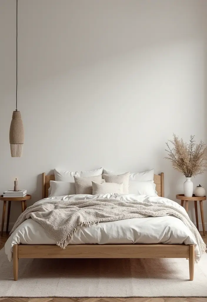 30 Master Bedroom Ideas Featuring Wood Beds for a Natural Feel 8 30 Master Bedroom Ideas Featuring Wood Beds for a Natural Feel - 2. Scandinavian-Style Wooden Bed Frame