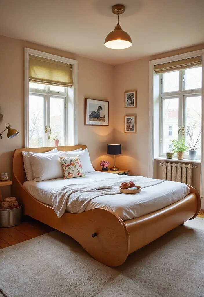 30 Master Bedroom Ideas Featuring Wood Beds for a Natural Feel 76 30 Master Bedroom Ideas Featuring Wood Beds for a Natural Feel - 24. Whimsical Wooden Bed