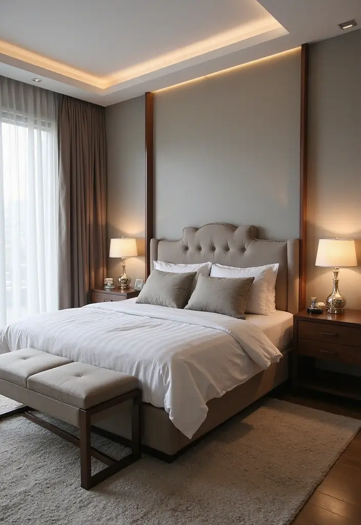 30+ Minimalist Bedroom Decor Ideas with Dark Wood Furniture 85 30+ Minimalist Bedroom Decor Ideas with Dark Wood Furniture - 25. Unique Headboards