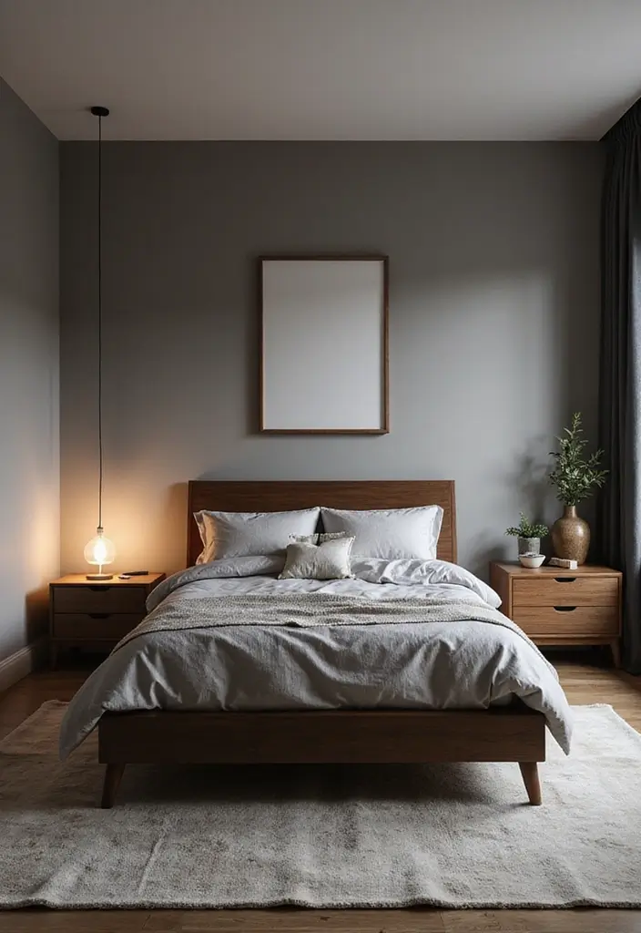30+ Minimalist Bedroom Decor Ideas with Dark Wood Furniture 101 30+ Minimalist Bedroom Decor Ideas with Dark Wood Furniture - 29. Smart Technology Solutions