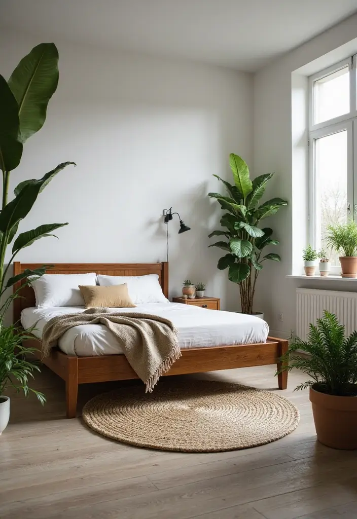 30+ Minimalist Bedroom Decor Ideas with Dark Wood Furniture 26 30+ Minimalist Bedroom Decor Ideas with Dark Wood Furniture - 8. Natural Elements