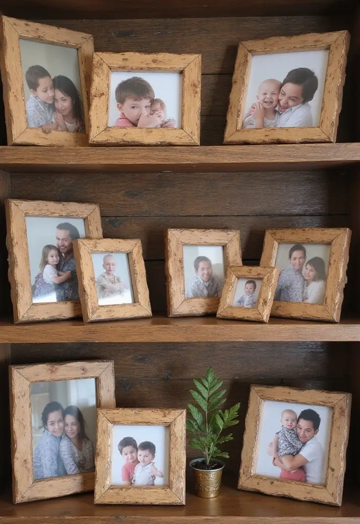 30 Scrap Wood DIY Projects for Cozy Home Decorations - 1. Rustic Wood Photo Frames