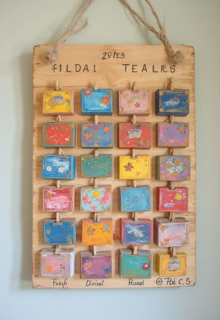 30 Scrap Wood DIY Projects for Cozy Home Decorations - 18. Scrap Wood Calendar