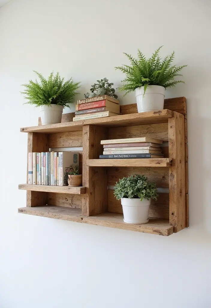 30 Scrap Wood DIY Projects for Cozy Home Decorations - 3. Wooden Shelves from Old Pallets
