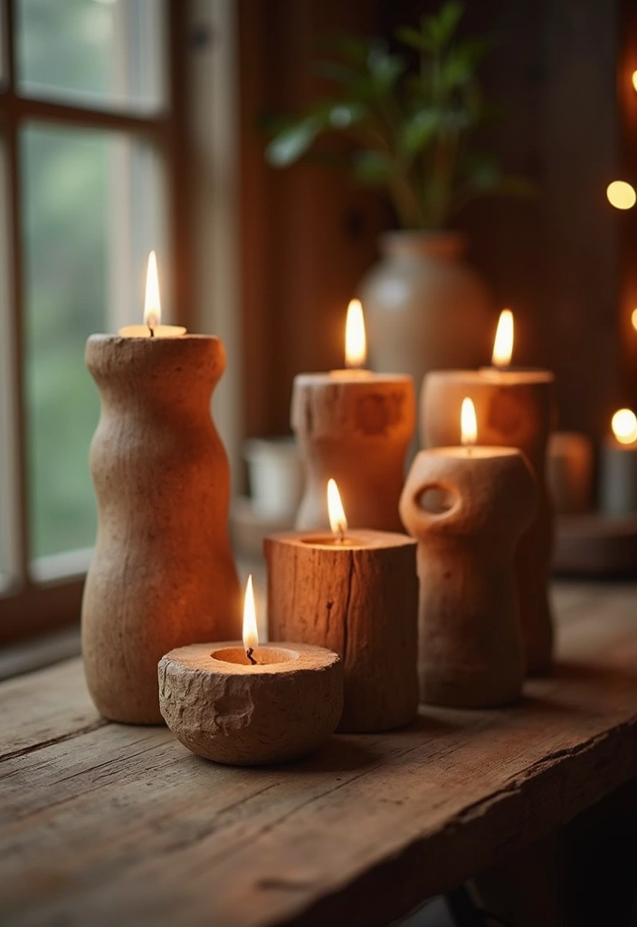 30 Scrap Wood DIY Projects for Cozy Home Decorations - 4. Wooden Candle Holders